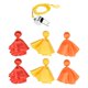 thumbnail image 5 of 6x Bandera De Penalización De Fútbol Bandera De árbitro Banderas De Desafío Accesorios De árbitro Portátiles 3 Colores Y Silbato, 5 of 5
