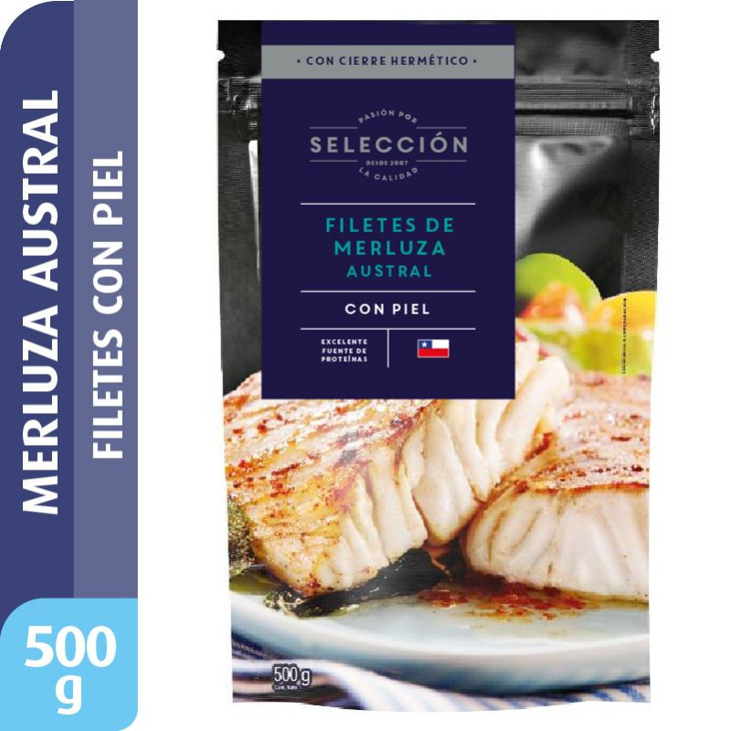Merluza Austral Filete Premium Filete Con Piel 500 g Selección