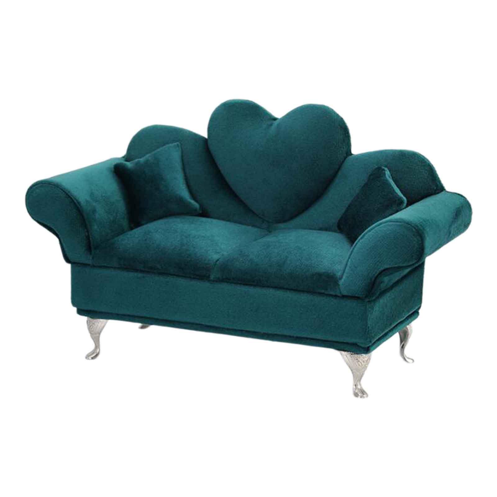 Magideal - Accesorios Para Muñecas En Miniatura, Organizador De Joyero Para Muebles, Decoración Del Hogar, Vitrina De Joyería Bonita Portátil Para Collar, Joyerí , Sofá Corazón