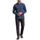 thumbnail image 2 of INSPIRE CHIC Camisa de Vestir para Hombre de Manga Larga con Botones y Cuello de Cuadros en Contraste L Azul Marino, 2 of 6