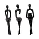 thumbnail image 4 of Estatua de pensador sentado, figuritas abstractas, adorno moderno, escultura artesanal de resina para decoración de estantería de escritorio de oficin Negro, 4 of 5