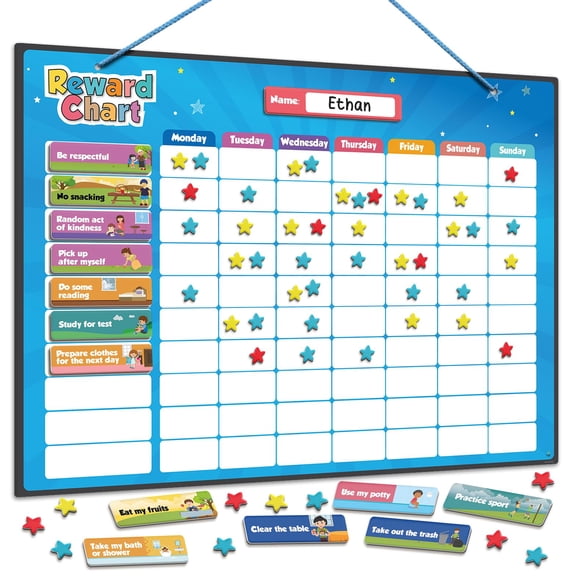 Tabla De Recompensas Magnetic Kids Responsibility De 3 A 9 Años