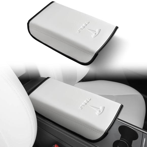 Accesorio para Auto POKUNG Cubierta de Apoyabrazos de Cuero para Tesla Model 3/Y