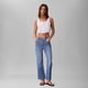 thumbnail image 2 of Pantalones vaqueros Calvin Klein para mujer, talle alto, color azul, 2 of 5