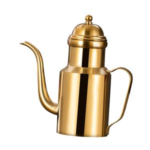 Magideal - Botella Dispensadora De Aceite De Acero Inoxidable Con Recipiente, Vertido Suave, Portátil, Fácil De Limpiar, Para Uso Doméstico Con Aceite De Oliva. Oro