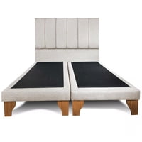 Vitelio - Cama 2 Plazas Con Base Dividida Crudo