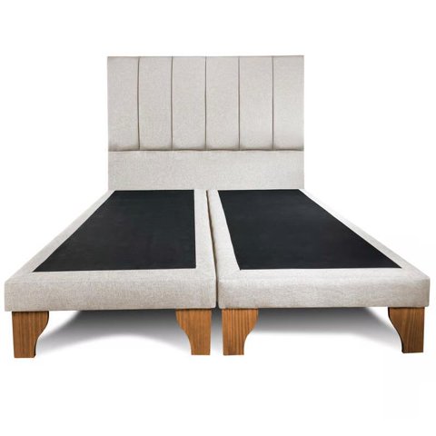 Vitelio - Cama 2 Plazas Con Base Dividida Crudo