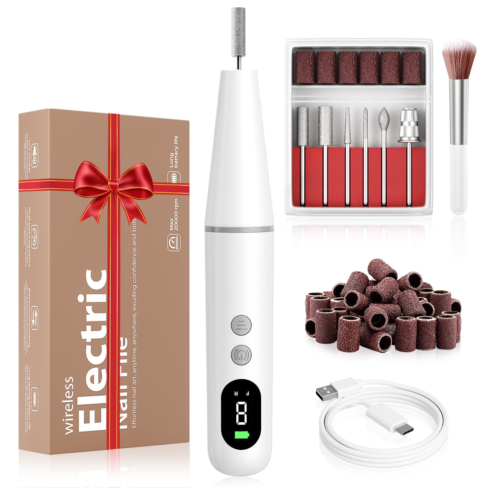 Kit De Taladro De Uñas Eléctrico Ccigedy Professional De 9 Velocidades