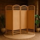 thumbnail image 2 of Biombo Separador de Ambientes 4 Paneles Plegable Fibra Tejida Marron, 2 of 4