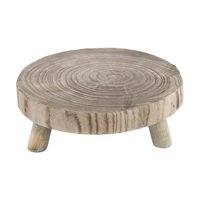 Ioensy - Accesorios Del Soporte De Exhibición De La Planta Con El Color De Madera M Del Taburete Del Macetero De Madera De Moda De 4 Patas