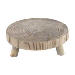 Ioensy - Accesorios Del Soporte De Exhibición De La Planta Con El Color De Madera M Del Taburete Del Macetero De Madera De Moda De 4 Patas