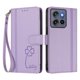 thumbnail image 3 of Funda Cartera Trébol para Motorola Edge 60 Neo con Ranuras Tarjetas y Carga Inalámbrica Morado claro, 3 of 6