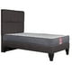 thumbnail image 1 of Cama Europea America-Gris + Respaldo Atenas 1 PL Tela Chocolate, 1 of 8
