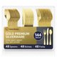thumbnail image 1 of Juego de Cubiertos HOME BREEZE 144 piezas Dorado Resistente, 1 of 8