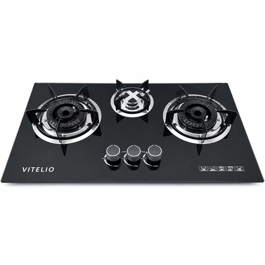 Vitelio - Cocina A Gas Encimera 3 Hornillas