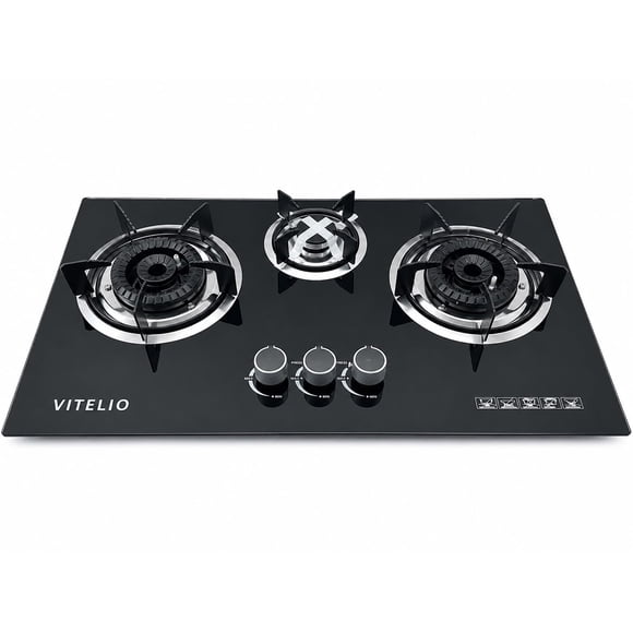 Cocina A gas Encimera 3 hornillas