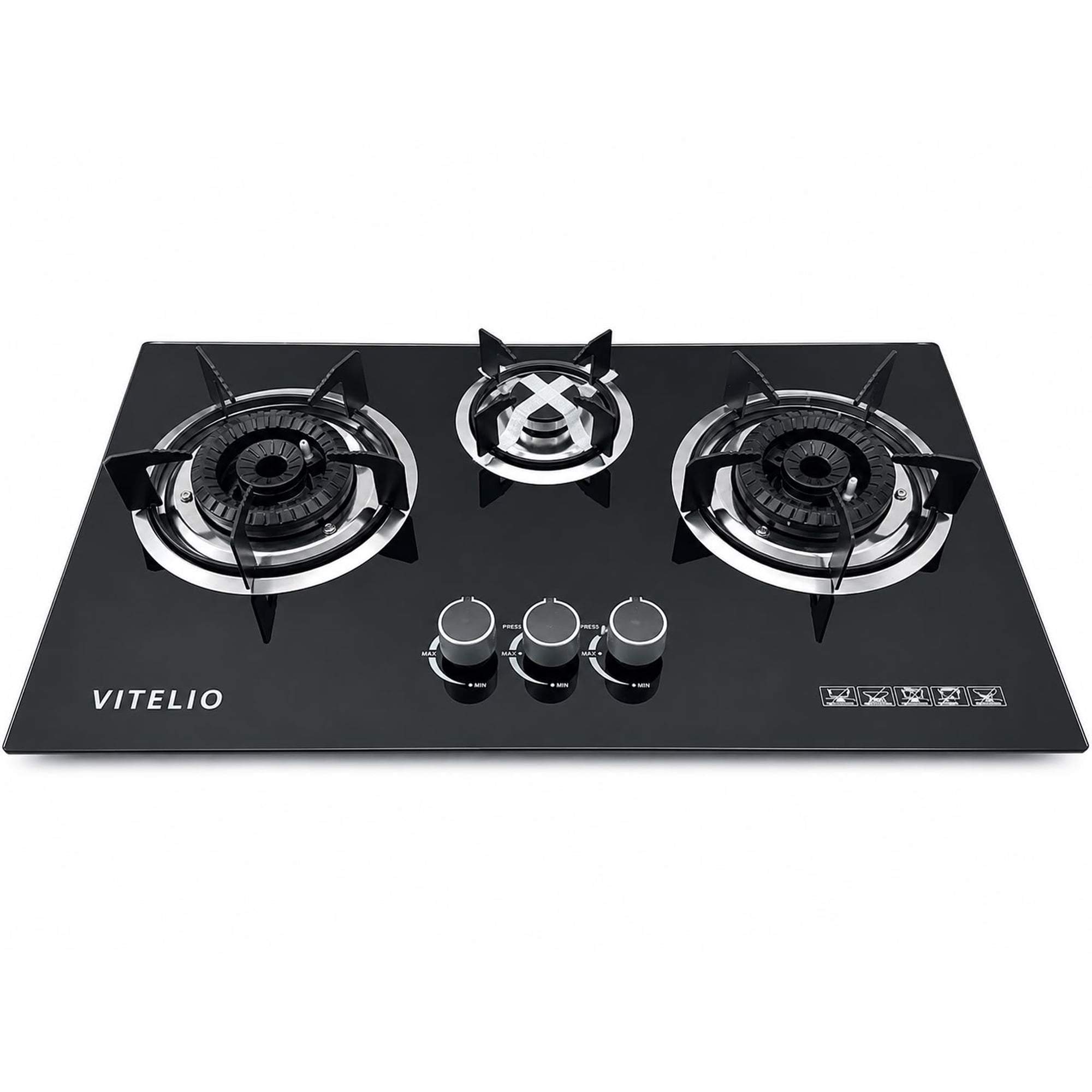 Vitelio - Cocina A Gas Encimera 3 Hornillas