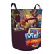 thumbnail image 2 of Mike el Caballero Cesta de lavandería de gran capacidad redonda con asa, bolsa para ropa sucia plegable, almacenamiento para dormitorio, baño y lavadero 44x35 cm, 2 of 6