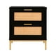 thumbnail image 1 of Velador Moderno Mesa De Noche Black Con Rattan, 1 of 3