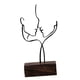 thumbnail image 3 of Escultura De Cara Abstracta Pareja Creativa Estatua Adorno Decoración Negro, 3 of 3