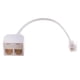 thumbnail image 2 of rj11 jack 2 way outlet teléfono modular modular splitter adapter 6p4c, 2 of 3