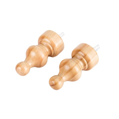 Metalhsa - Pack 2 Unidades Terminal Árabe De Madera Natural 19 Mm