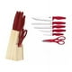 thumbnail image 2 of Set De Cuchillos Cross Para Cocina 6 Piezas Mango Rojo, 2 of 3