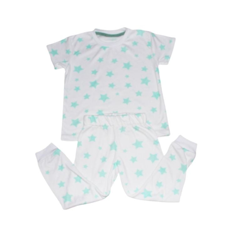 Amamantas - Pijama Estrella Algodón Natural Talla 2 Verde Menta
