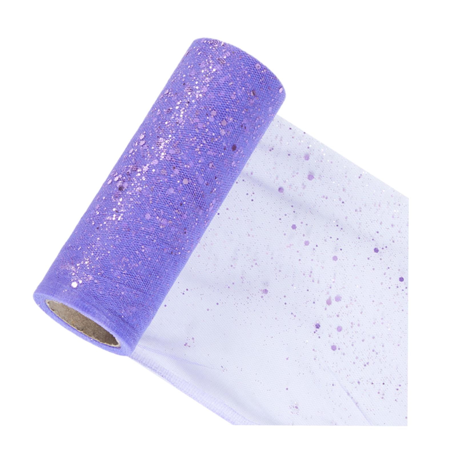 Magideal - Cinta De Malla De Malla Con Lentejuelas, Tela De Tul De 10 Yardas, Tul Brillante Para Guirnalda Del Día De San Valentín, Envoltura De Manualidades, De Púrpura