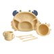 thumbnail image 5 of Juego De Cuencos Con Forma De Cangrejo, Plato De Comida Para Bebés, Vajilla Para Niños Pequeños, Utensilios Para Bebés, Amarillo, 5 of 5