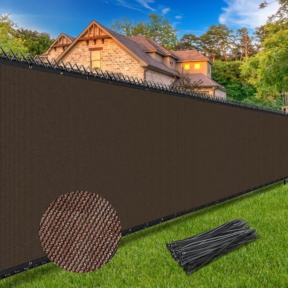 Pantalla de privacidad para cercado Winpull 6 pies x 50 pies, 170 GSM, marrón
