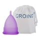 thumbnail image 4 of Juego de copas menstruales Croing reutilizables (4 unidades pequeñas y 2 grandes), color morado y blanco, 4 of 6