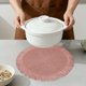 thumbnail image 4 of Juego de Manteles Individuales Rústicos de 6 Tejidos para Decoración de Mesa de Comedor, Mantel Redondo para Mesa de Cocina, Limpieza con Paño, Rosa 15 pulgadas, 4 of 6