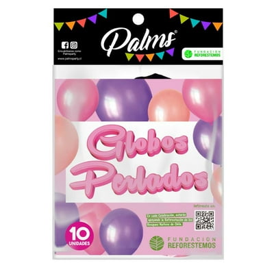 Set 10 Globos Perlados Niña 1 Un Palms