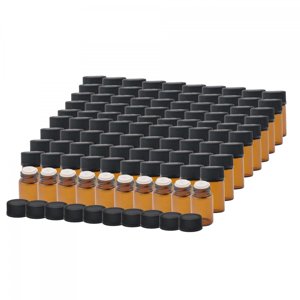 Ioensy - 100X Mini Botellas De Vidrio, Botellas Recargables De Viaje Para Perfume, Tapón De Conexión Para Viajes Al Aire Libre, 2Ml