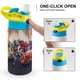 thumbnail image 4 of Transformers Uno Botella de Agua con Tapa Pop Top de Un Toque, Acero Inoxidable, a Prueba de Fugas, para Deportes, Botella Infantil azul 12 oz, 4 of 6