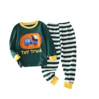 Kivara - Pijama Niño Infantil Manga Larga Algodon Toy Truck Verde Multicolor 12