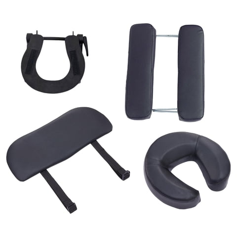 Ioensy - Cuna Facial Con Almohada Para Camilla De Masaje, De Piel Sintética Resistente, Estable, Universal, Color Negro