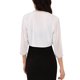 thumbnail image 3 of INSPIRE CHIC Chaqueta de Noche para Mujer con Ribete de Lentejuelas, Manga 3/4, Abierta al Frente, Corta de Chifón, Blanca Talla L, 3 of 6