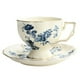 thumbnail image 1 of Juego de taza de té y platillo azul 1, juego de taza de café con platillo de flor, taza de té de porcelana británica, 200 ml., 1 of 5