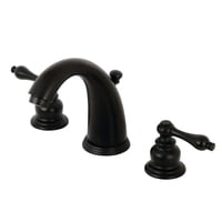 Grifo De Baño Kingston Brass Victorian De 2 Manijas Negro Mate