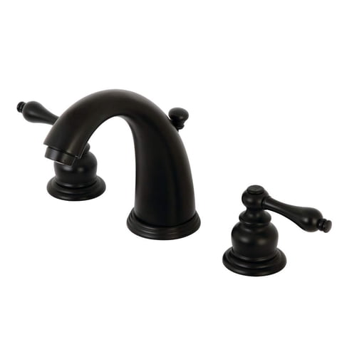 Grifo De Baño Kingston Brass Victorian De 2 Manijas Negro Mate