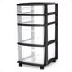 thumbnail image 1 of Carro organizador HOMZ de 4 niveles con cajones transparentes y ruedas, 1 of 9