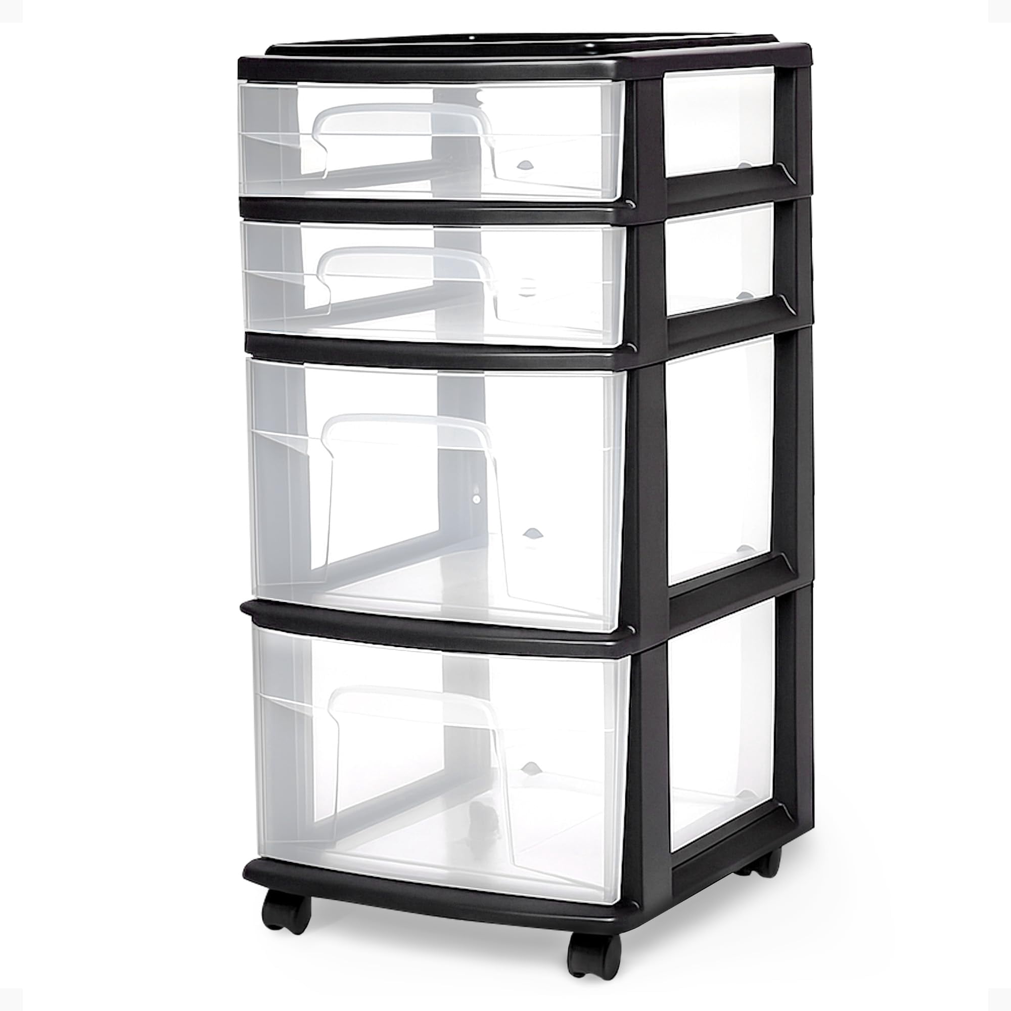 Carro Organizador Homz De 4 Niveles Con Cajones Transparentes Y Ruedas