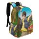 thumbnail image 2 of Dino Dan-theme Backpack, Campus style schoolbag Bookbag with Adjustable Shoulder Straps And Large Zip Compartment, Unisex Travel Bags.42x30x15cm, 2 of 6