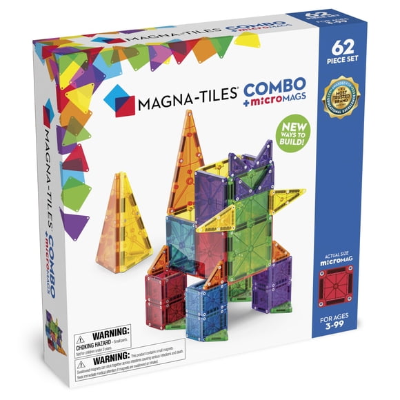 Set de construcción magnético MAGNA-TILES Combo 62 piezas