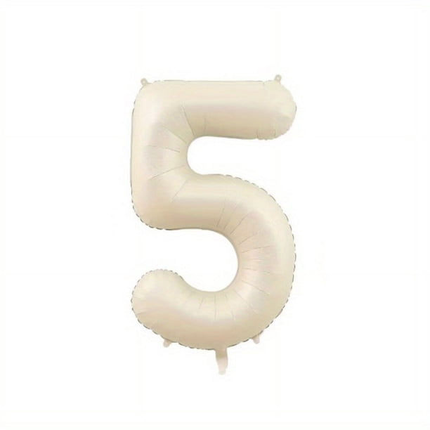 1pc, Beige Caramel Heart Balloons, Crown Happy Birthday Baloons, 1 2 3 4 5 6 Baby Shower Number Foil Balloon, Helium Baby Shower Globos, Creative Small Gift, Holiday Accessory, Birthday Party Supplies