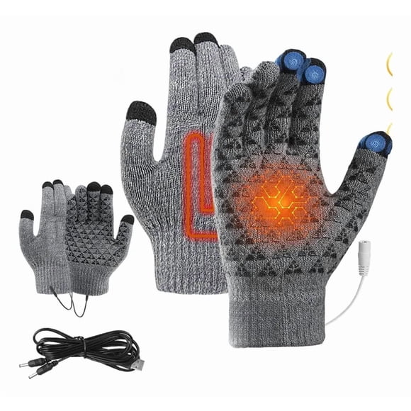 Guantes Calefactables Usb Invierno Touch Unisex ara deportes al aire libre, conducción, esquí, etc.