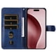 thumbnail image 3 of Funda con Cremallera para iPhone 16 Pro, Carcasa Cartera de Cuero PU con Soporte y Tarjetero, 3 of 6