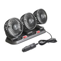 Bothyi - Ventilador De Refrigeración Para Coche, Cabezal Triple Para Camión, Suv, Ventilador De Circulación De Aire Eólico De Dos Velocidades, 5V, 12W